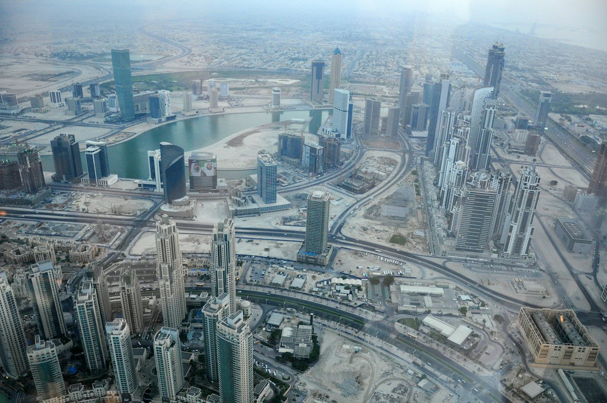 Aerial view of Dubai